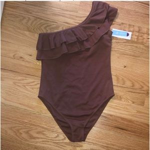 Cupshe swim suit xl one shoulder new